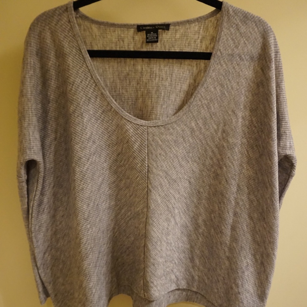 Gray, batwing sweater